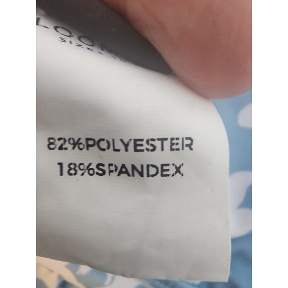 BloomChic Floral Print V Neck Ruffle Hem Ruched Detail Swim Dress, Size 12/Large - Picture 7 of 7